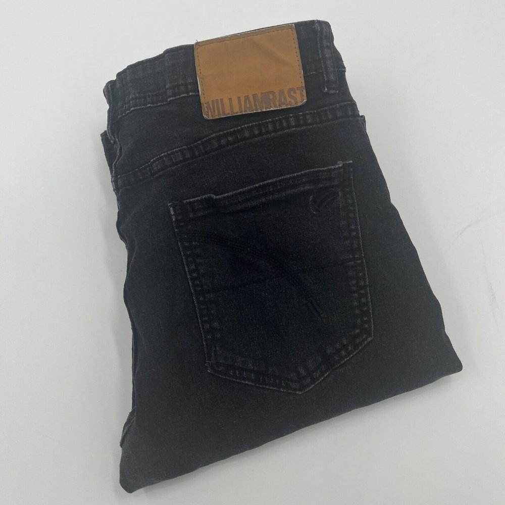 WILLIAM RAST Dean Slim Fit Perfect Stretch Black Jeans Size 32 x 32